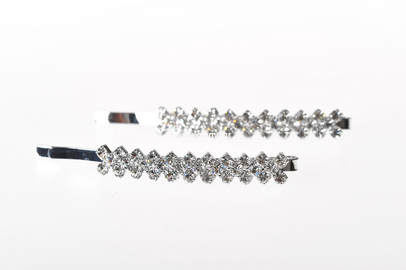 Τσιμπιδάκια Ζευγάρι Μεταλικά Με Στρας