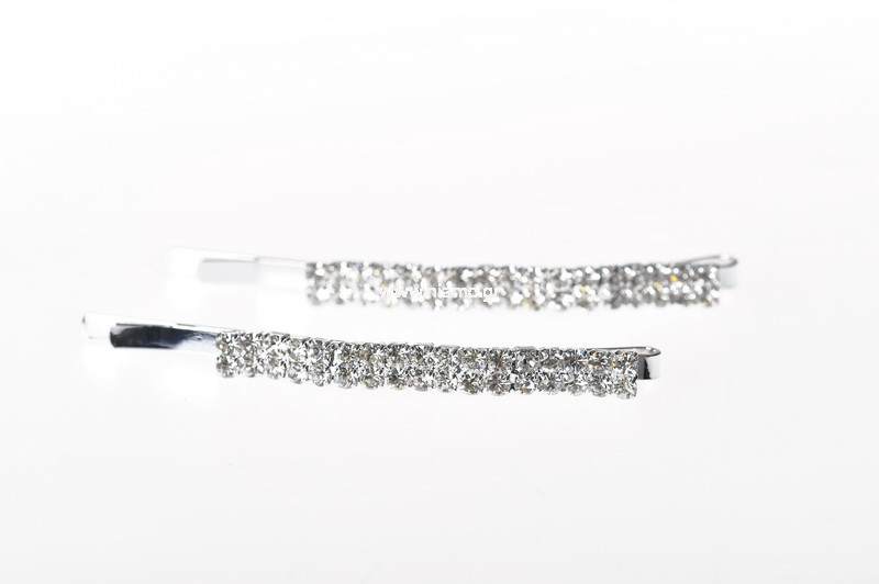 Τσιμπιδάκια Ζευγάρι Μεταλικά Με Στρας 