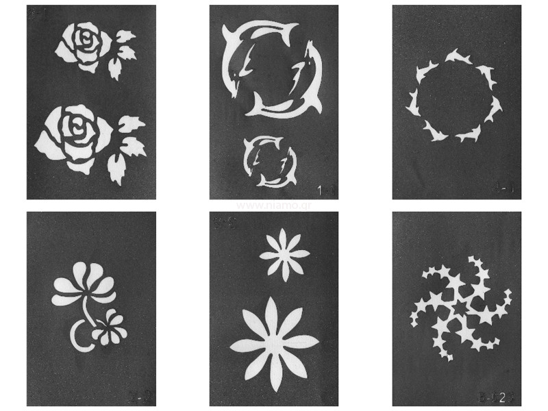 Glitter Tattoo Stencil Set 2
