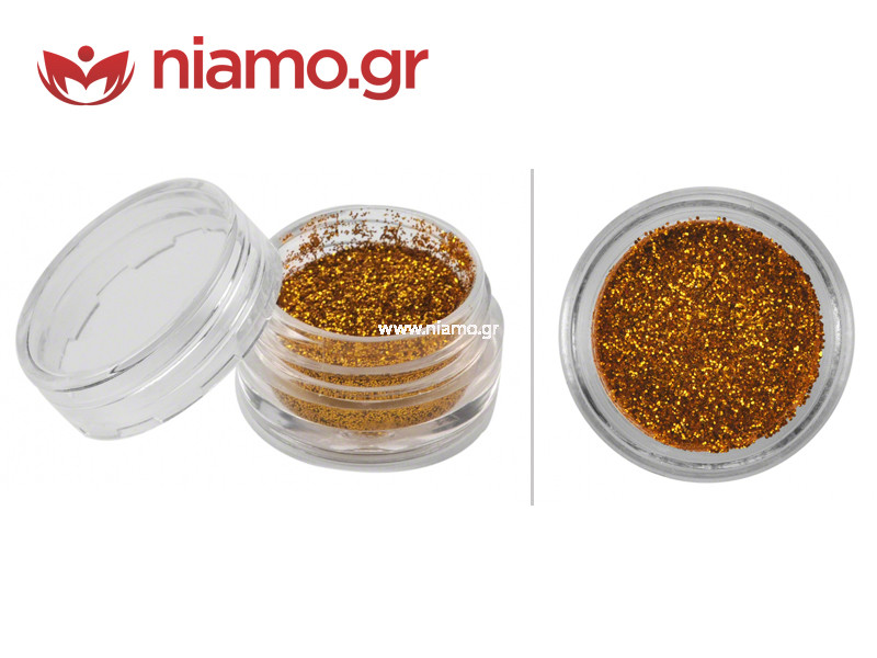 Nail Art Διακοσμητικά Νυχιών Glitter Πούδρα Χρυσό 