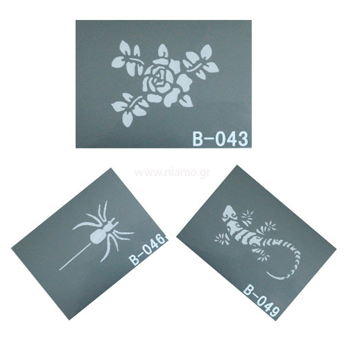 Glitter Tattoo Stencil Set 6