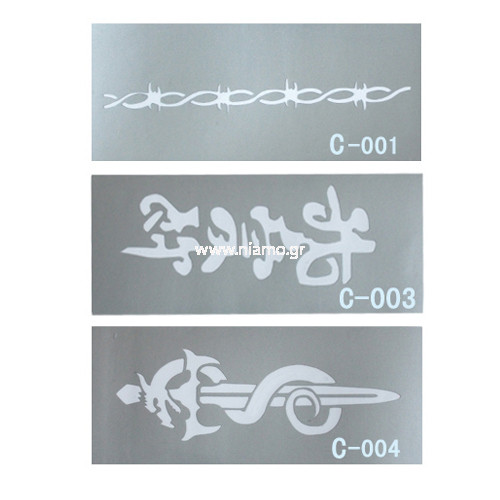 Glitter Tattoo Stencil Set 7