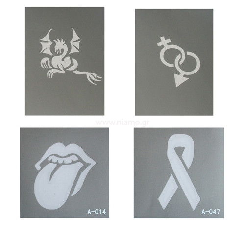 Glitter Tattoo Stencil Set 5