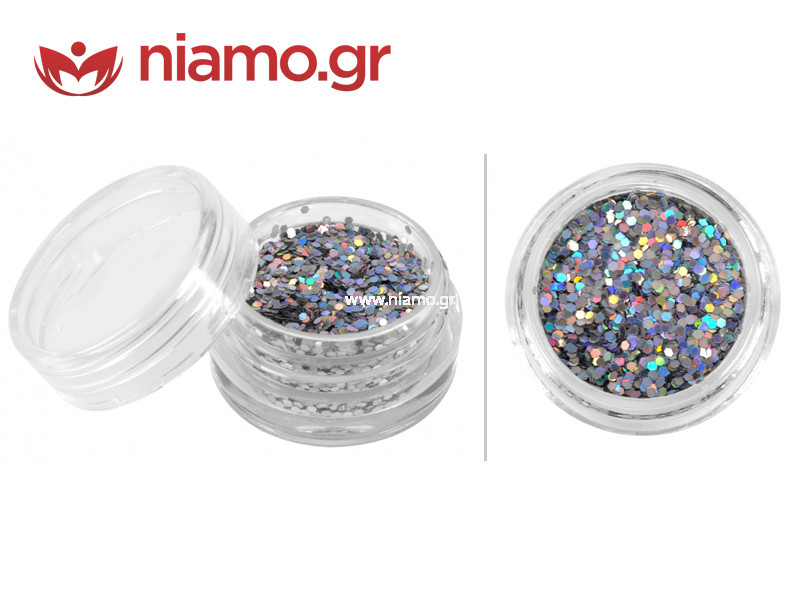 Nail Art Διακοσμητικά Νυχιών Ασημί AB Πούλιες 