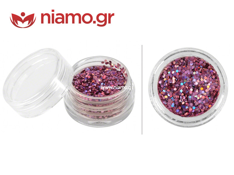 Nail Art Διακοσμητικά Νυχιών Ιριδίζον Ρόζ Πούλιες 