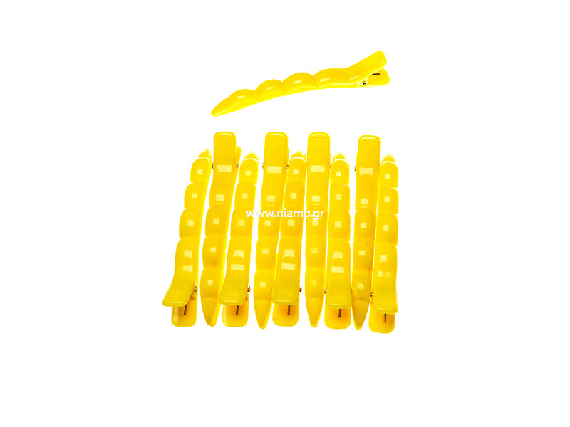 Κλίπς Μεγάλο Μέγεθος Χρώματος Κίτρινο 10τεμ