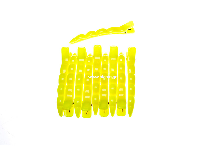 Κλίπς Μεγάλο Μέγεθος Χρώματος Κίτρινο 10τεμ