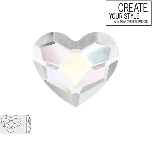 Swarovski Strass Ιριδιζον Heart 2808 6.0mm Καρδούλα   