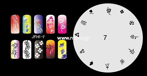 Nail Stencil Σχέδια Αερογράφου Νυχιών 