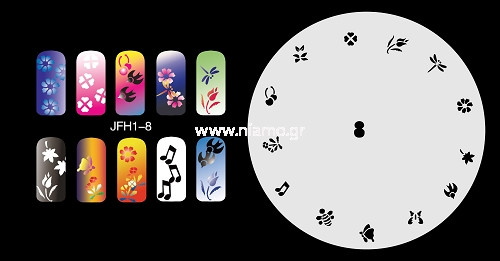 Nail Stencil Σχέδια Αερογράφου Νυχιών 