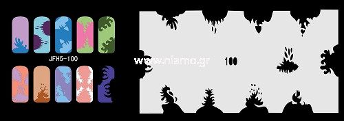 Nail Stencil Σχέδια Αερογράφου Νυχιών