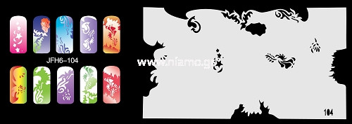 Nail Stencil Σχέδια Αερογράφου Νυχιών