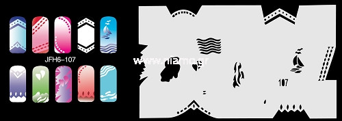 Nail Stencil Σχέδια Αερογράφου Νυχιών