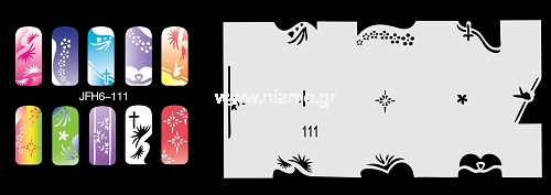 Nail Stencil Σχέδια Αερογράφου Νυχιών