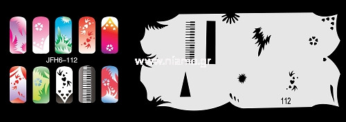 Nail Stencil Σχέδια Αερογράφου Νυχιών