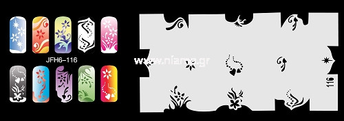 Nail Stencil Σχέδια Αερογράφου Νυχιών