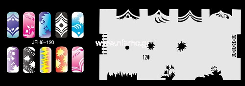 Nail Stencil Σχέδια Αερογράφου Νυχιών