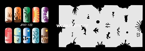 Nail Stencil Σχέδια Αερογράφου Νυχιών