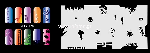 Nail Stencil Σχέδια Αερογράφου Νυχιών