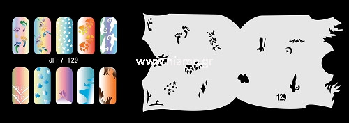 Nail Stencil Σχέδια Αερογράφου Νυχιών