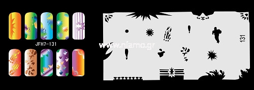 Nail Stencil Σχέδια Αερογράφου Νυχιών