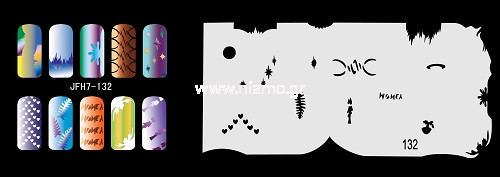 Nail Stencil Σχέδια Αερογράφου Νυχιών