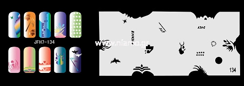 Nail Stencil Σχέδια Αερογράφου Νυχιών