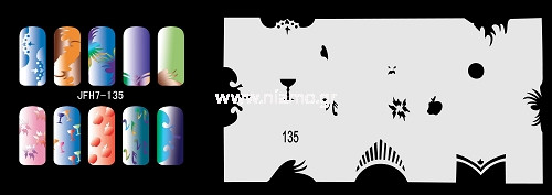 Nail Stencil Σχέδια Αερογράφου Νυχιών