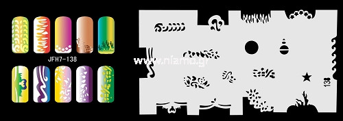 Nail Stencil Σχέδια Αερογράφου Νυχιών 