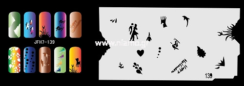 Nail Stencil Σχέδια Αερογράφου Νυχιών 