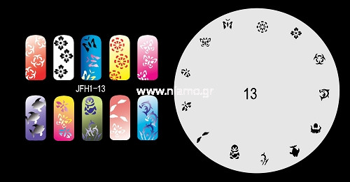 Nail Stencil Σχέδια Αερογράφου Νυχιών 