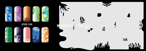 Nail Stencil Σχέδια Αερογράφου Νυχιών 