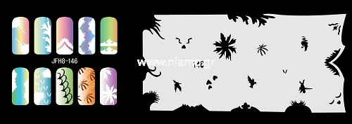 Nail Stencil Σχέδια Αερογράφου Νυχιών 