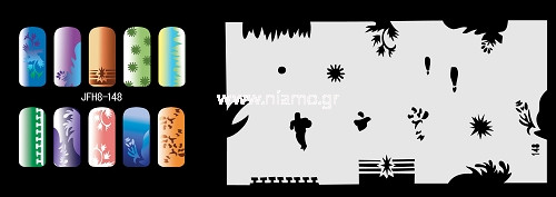 Nail Stencil Σχέδια Αερογράφου Νυχιών