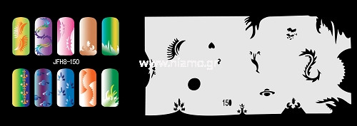 Nail Stencil Σχέδια Αερογράφου Νυχιών 