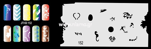 Nail Stencil Σχέδια Αερογράφου Νυχιών 