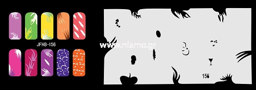 Nail Stencil Σχέδια Αερογράφου Νυχιών 