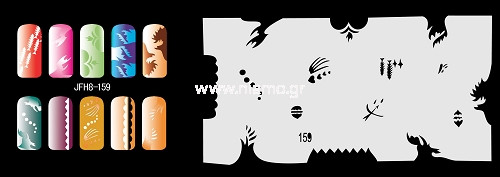 Nail Stencil Σχέδια Αερογράφου Νυχιών 