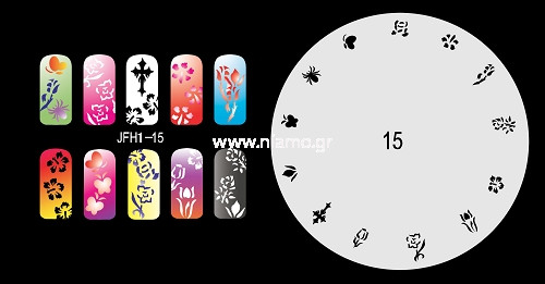 Nail Stencil Σχέδια Αερογράφου Νυχιών 