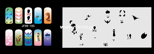 Nail Stencil Σχέδια Αερογράφου Νυχιών