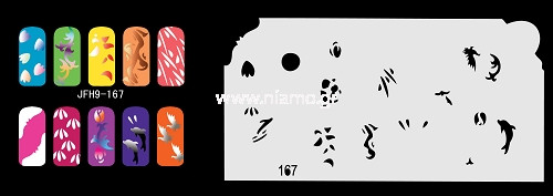 Nail Stencil Σχέδια Αερογράφου Νυχιών