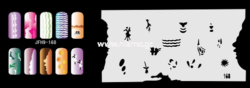Nail Stencil Σχέδια Αερογράφου Νυχιών