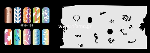 Nail Stencil Σχέδια Αερογράφου Νυχιών