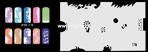 Nail Stencil Σχέδια Αερογράφου Νυχιών