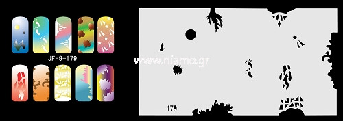 Nail Stencil Σχέδια Αερογράφου Νυχιών