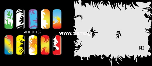 Nail Stencil Σχέδια Αερογράφου Νυχιών