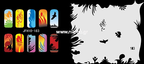 Nail Stencil Σχέδια Αερογράφου Νυχιών