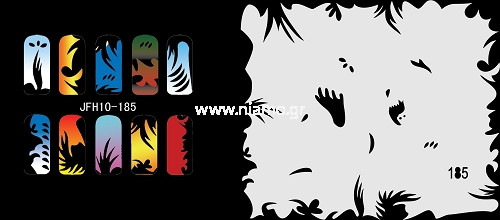 Nail Stencil Σχέδια Αερογράφου Νυχιών