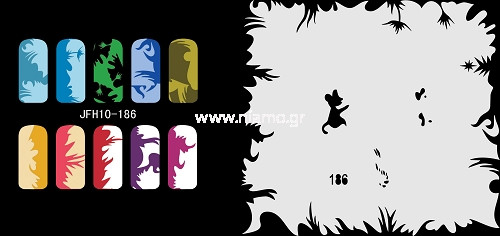 Nail Stencil Σχέδια Αερογράφου Νυχιών