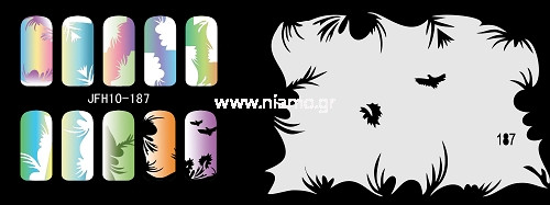 Nail Stencil Σχέδια Αερογράφου Νυχιών